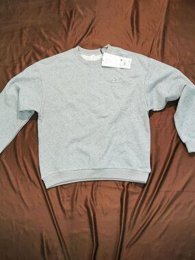 Alo Yoga Accolade Crew Neck Pullover Sweat Shirt Grey Size M
